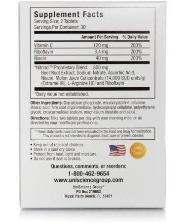 Buy Nitrinol Natural Nitric Oxide Booster with Beetroot Extract 60 Tablets 2 Box Deal International Shipping Available - Buy Online on GoSupps.com