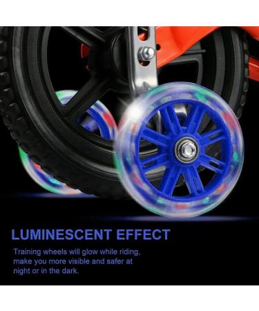 Bicycle Training Wheels with LED Flash, Blue - 1 Pair | For 12-20 inch Kids Bike - Buy Online on GoSupps.com