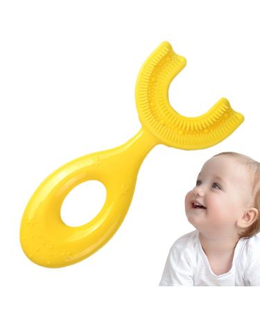 Anulely U-shaped children's toothbrush soft bristle toothbrush for children-360-degree-soft toothbrush-suitable for children between the ages of 6 and 12.U-shaped hand toothbrush for children in