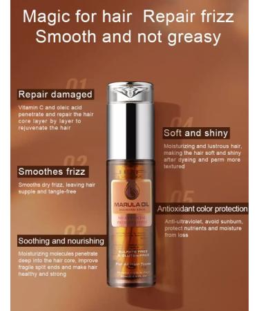 KizaiaCare Marula Oil Intensive Repair for Hair & Skin | 100% Pure Cold Pressed Carrier Oil | Imported from Southern Africa | Color Safe Treatment for Long Lasting Shine | Tangle & Frizz-Free Formula - Buy Online on GoSupps.com