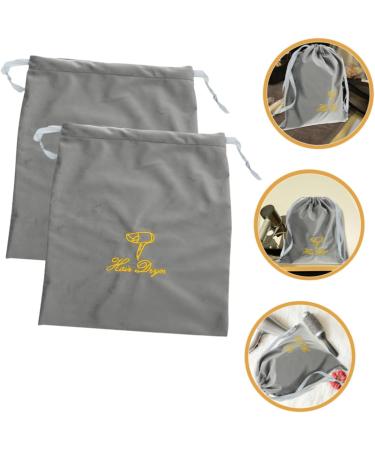 FOMIYES 2pcs Hair Dryer Storage Bag Hair Dryers Hair Blow Dryer Bag Drawstring Bags Carry Bag Classic Travel 30.00X25.00X0.50CM Grey - Buy Online on GoSupps.com