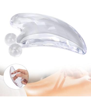 Verdant Touch Gua Sha Facial Tool | Transparent Gua Sha Board for Acupuncture & Trigger Point Therapy | Portable Massage Scraping Tool for Spa Treatments - Buy Online on GoSupps.com