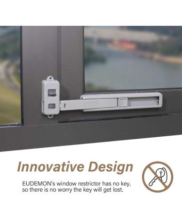 EUDEMON Childproof Window Lock Baby Safety Window Restrictor Easy to Install and Use 3M VHB Adhesive no Tools Need or Drill (Grey) - Buy Online on GoSupps.com
