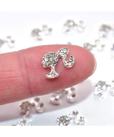 LIFOOST 3D Barbie Head Nail Charms - 20 PCS Silver Metal Decorations for Acrylic Nails | Cute & Kawaii Nail Charms (LIF114) - Buy Online on GoSupps.com