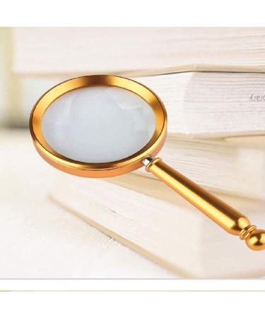 Lightweight Magnifying Glass Zinc Alloy Gold-Plated Handheld 8 Times Magnifying Glass Used for Archaeological Identification Stamp Reading Watch Repair Tool Lofty Ambition - Buy Online on GoSupps.com