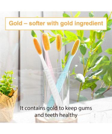 Samjung Wangta Soft Toothbrush 6 Pack (Gold) - Best Manual Toothbrush for Efficient Cleaning and Sensitive Gums - Buy Online on GoSupps.com