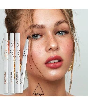 Cerioll Freckles pen freckle pen freckles makeup pen natural lifelike fake freckles makeup pen faux freckles makeup pen waterproof freckle pen light brown + natural coffee + chestnut + dark brown - Buy Online on GoSupps.com