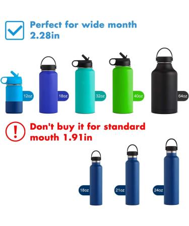 Hydro Flask Wide Mouth Spout Lid - Replacement Chug Lid with Big Handle - BPA-Free - Black - Buy Online on GoSupps.com