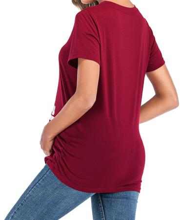 Maternity Tee: Funny Pregnancy T-Shirt for Pregnant Women - Twin Wine Red M - Buy Online on GoSupps.com