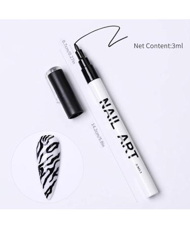 Hudhow's Nail Polish Pencil - 5 Colors Nail Art Pen for DIY Graffiti Abstract Lines & Floral Patterns | Nail Design Tool & Manicure Accessories - Buy Online on GoSupps.com