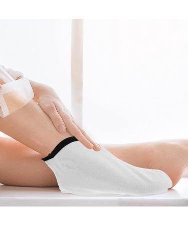 MAGICLULU Paquet Paraffine pour Pieds R utilisables en Coton Doux 1 Paire Couvre-pieds Spa Hydratants Beige Bord Noir pour Soin des Pieds en Salon et Usage Domestique - Buy Online on GoSupps.com