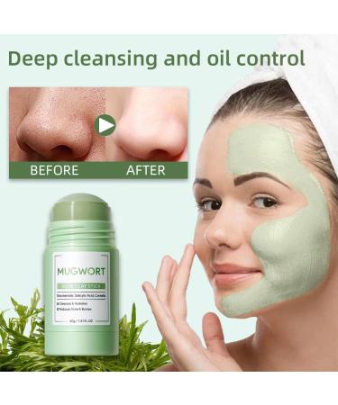 OKAY Mugwort Clay Mask Stick for Face Deeply Cleans Blackheads and Pores Reduces Excess Oil Mud Mask for Acne Treatment Soothes Skin with Mugwort Essence 1 Piece 1 Piece - Buy Online on GoSupps.com