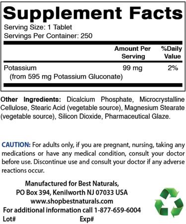 Best Naturals Calcium Magnesium with Vitamin D3 1500mg & Potassium Gluconate 595 Mg - Buy Online on GoSupps.com