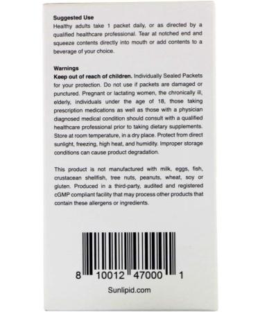 SunLipid Liposomal Vitamin C - Naturally Flavored 30 Packets (5ml Each) - Boost Immunity & Absorption - Buy Online on GoSupps.com