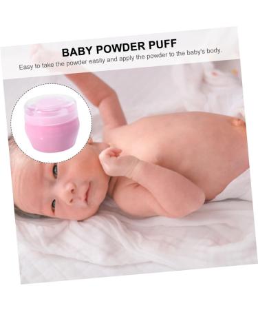 Beatifufu 2 Sets Baby Plush Puff Transparent Baby Powder Boxes Dry Powder Puffs Makeup Puffs Talcum Filling PP Baby Container - Buy Online on GoSupps.com