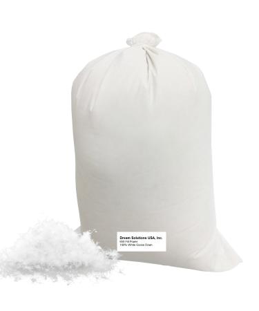 Dream Solutions USA Bulk Goose Down Filling 650 Fill Power   100% Natural White  No Feathers   Fill Comforters  Pillows  Jackets and More   Ultra-Plush Hungarian Softness (1/4 lb)