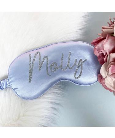 Personalised Sleep Silk Satin Eye Mask Custom Any Name Rest Sleeping Relaxing Mask Gift for Her Mothers Day Birthday Bridesmaid Hen Bridal Christmas Gift Party Favours Present HUNYLONDON (Light Blue) - Buy Online on GoSupps.com