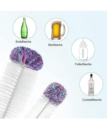 Facesunny Bottle Brush Pack of 2 Cleaning Brushes Cleaning Bottle Cleaner for Glass Bottles White - Buy Online on GoSupps.com