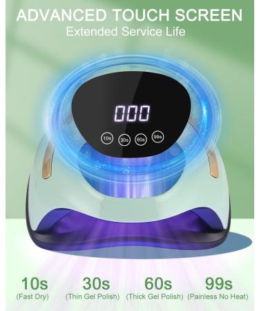 Zawaer LED UV Nail Lamp - Professional Fast Dry Gel Nail Dryer with 4 Timers LCD Display & Car Sensor - Perfect for Home & Salon Manicures - Buy Online on GoSupps.com