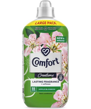 Comfort Creation Concentrated Fabric Conditioner with 100 Days of Long-Lasting Fragrance and Softness Intense Liquid Fabric Softener Apple Blossom 55 Washes 1.65L 4Pack - Buy Online on GoSupps.com