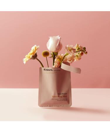 Knours Sweet Rescue Nourishing Mask - Rose Water Hydrating Sheet Mask (5 ct) | EWG Verified Clean Beauty - Buy Online on GoSupps.com