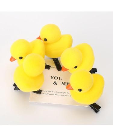 1/4 Duck Hair Clip - Yellow Duck Hairpin Cartoon Plush Hairpin | Soft Yellow Duck Animal Hair Clips Fun Hair Plush Hairpin Set Cartoon Duck Animal Headwear for Kids Women 2.56inches Yellow - Buy Online on GoSupps.com