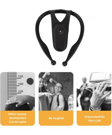 Straight Posture Corrector Trainer for Students | Improve Posture in 24 Days | Upper Back Brace Support for Study & Homework (Black - Buy Online on GoSupps.com