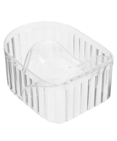 PATKAW Clear Manicure Hand Soak Bowl Acrylic Gel Polish Remover Bow Nail Color Removing Bowl Nail Salon Supplies Nail Art Bowls Nail Soak Off Bowl