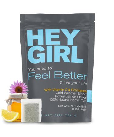 Feel Better Herbal Tea - Immune Support Immune Booster w/Echinacea Elderberry Vitamin C Ginseng Ginger - Thoughtful Gifts For Women