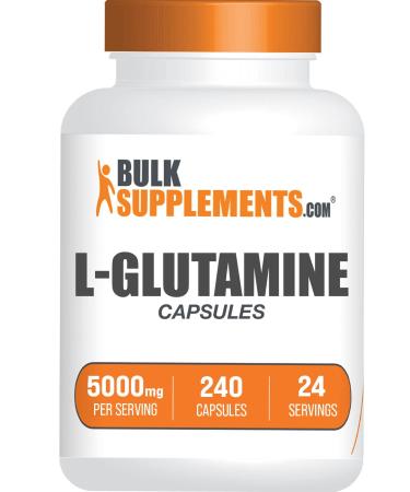 BULKSUPPLEMENTS.COM L-Glutamine Capsules - L-Glutamine Nutritional Supplement - L Glutamine Pills - Glutamine Supplement - BCAA Glutamine - 10 Capsules per Serving - 24-Day Supply (240 Capsules) 240 Count (Pack of 1)