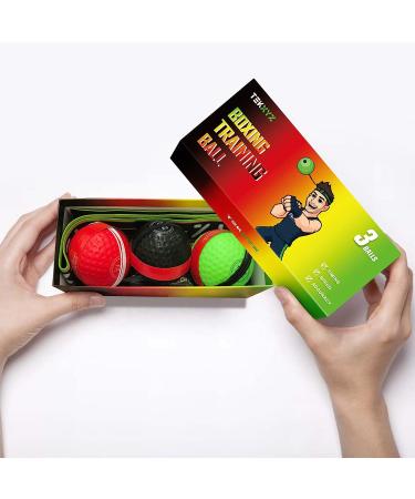 TEKXYZ Boxing Reflex Ball Set - 3 Difficulty Levels | Headband Included | Improve Reaction Speed, Agility, and Hand-Eye Coordination - Buy Online on GoSupps.com