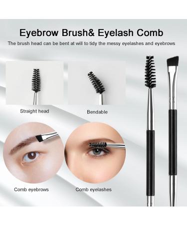 Buy 4-Part Eyebrow Set - Stainless Steel Eyebrow Brush Comb & Eyelash Separator - International Shipping Available - Buy Online on GoSupps.com