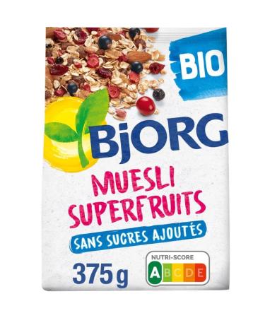G n rique Bjorg Organic Superfruit Muesli - Delicious and healthy blend for a balanced diet (375g) - Pack of 3