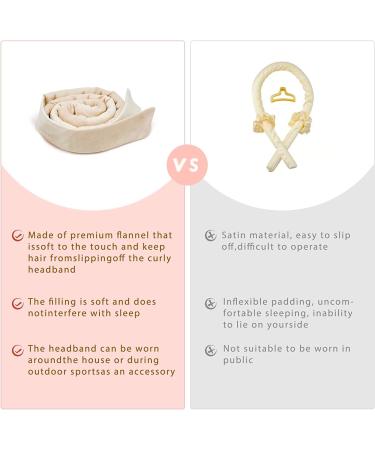 Yiclick Heatless Hair Curler for Long Hair Upgraded No Heat Hair Roller Sleeping Soft Rubber Hair Rollers Curling Ribbon and Rods for Natural Hair Beige - Buy Online on GoSupps.com