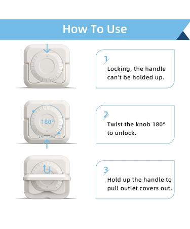 45-Pack Outlet Covers Baby Proofing Socket Protectors with Improved Double Structure Design&Handle Safety Plug Covers for Electrical Outlets to Prevent Toddlers Child Pets from Electrical Hazard white 45pcs - Buy Online on GoSupps.com