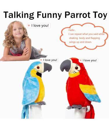iNszkoos Talking Parrot Toy - Electronic Mimicry Pet Plush for Kids | Educational Learning Tool | Funny Gift | Red - Buy Online on GoSupps.com