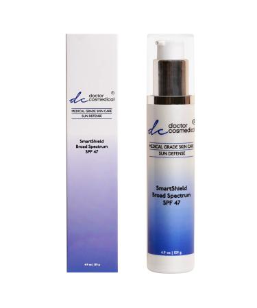 Face Sunscreen Cream | Smart Shield Spectrum SPF 47 | Facial Sunscreen Cream for Combo Dry Normal and Sensitive Skin | Professional Grade Botanical Sunscreen SPF 47 | 4.9 Oz / 139g