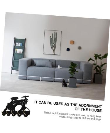 Zerodeko Hook up Towels Wooden Hangers Key Keychain Hooks for Hats Wooden Hooks Rack Metal House - Buy Online on GoSupps.com