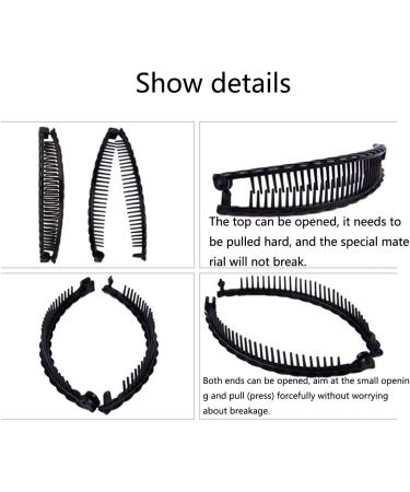 Banana Hair Clips Vintage Clincher Combs Tool Set Lazy comb hair banana Grips Fishtail Ponytail(4 pcs) - Buy Online on GoSupps.com