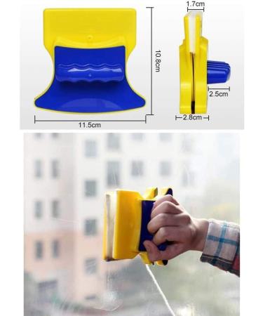 QTYUERGK Double-Sided Window Glass Cleaner Wiper Scraper Brush Cleaning Washing Tools Kitchen Bathroom Surface Brushes Cleaners - Buy Online on GoSupps.com