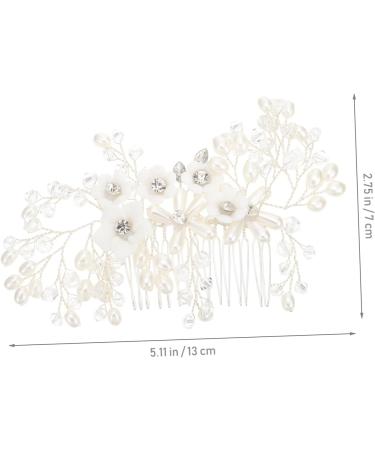 DOITOOL Flower Rhinestone Hair Comb Pearl Hair Accessories Jeweled Hair Clips Bridal Headpieces for Wedding Hand Cream Pump Dispenser Tiara Bride The Flowers Rhinestones White Zinc Alloy - Buy Online on GoSupps.com