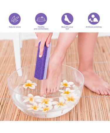 Healifty Foot Pumice Stone Callus Remover & Scrubber 2pcs - Purple | For Feet, Hands, and Body - Buy Online on GoSupps.com