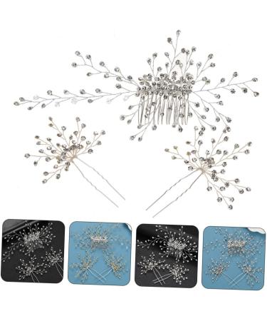 FRCOLOR 2 Sets Bridal Headwear Wedding Hair Clip Bridal Headpieces for Wedding Rhinestone Hair Headpiece Wedding Headdress Pearl Hair Pin Pearl Headpiece Comb Zinc Alloy Bride Rhinestones - Buy Online on GoSupps.com