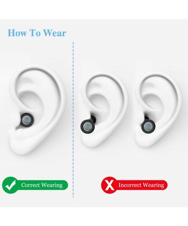 Buy Noise Cancelling Ear Plugs for Sleeping - Reusable Soft Silicone with 3 Eartips | 30dB Hearing Protection for Concerts & Focus - Black - Buy Online on GoSupps.com