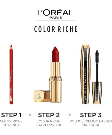L'Or al Paris Color Riche Satin Smooth Lipstick Moisturising Pure Pigment Lip Colour With Omega 3 & Vitamin E 646 Eva 646 Eva 1 count (Pack of 1) - Buy Online on GoSupps.com