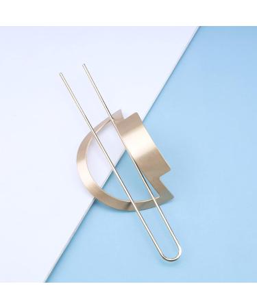 Wendalern Boho Stick Hair Pin Geometric Hair Clip Metal Hair Holder Clips Gold Minimalist Hair Clip Decorative Hair Accessories for Women and Girls - Buy Online on GoSupps.com