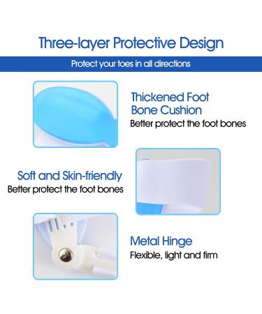 Heasoy Bunion Corrector - Gel Cushion Pads for Hallux Valgus Relief - Toe Straightener for Men & Women (2 Pairs) - Buy Online on GoSupps.com