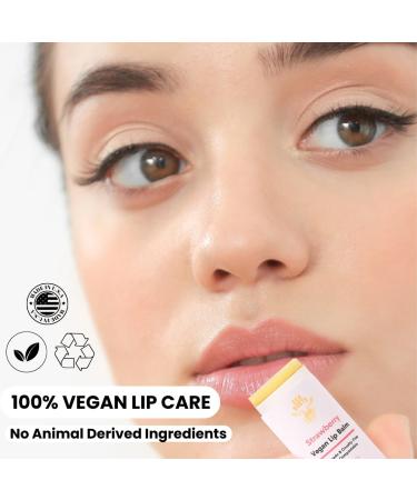 Buy Vegan Strawberry Scented Lip Balm 2 Pack | Organic Cruelty-Free Eco-Friendly - Artfully Crafted in the USA - Buy Online on GoSupps.com
