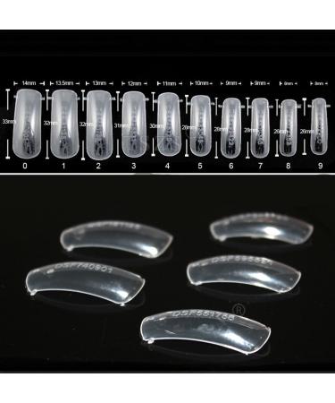 Acrylic gel with high stability for stencil extension or with tips (Dual Tips 100 pieces)