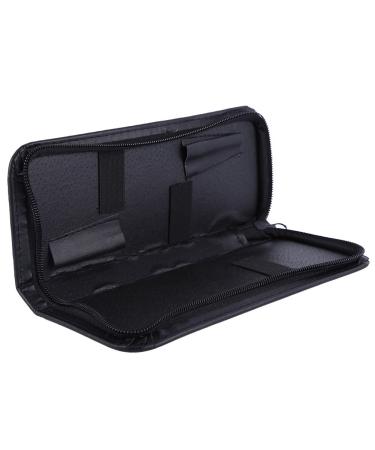 Professional PU Leather Zipper 2 Scissors Pouch Box Hairdressing Scissors Tool Bag PU Leather Zipper Scissors Bag